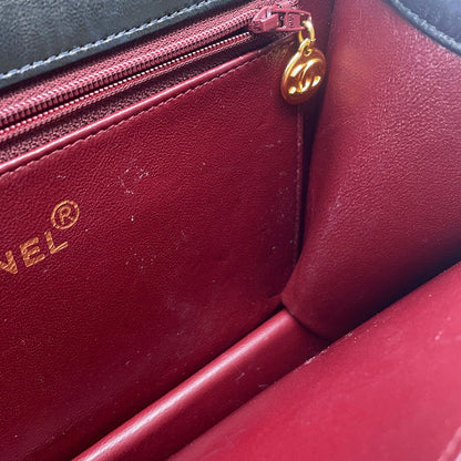 CHANEL Matelasse Push Lock ChainShoulder Bag BlackA00568 Lambskin
