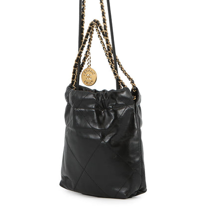 CHANEL CHANEL22 ChainBag BlackAS3980 Shiny Calf Leather Size Mini