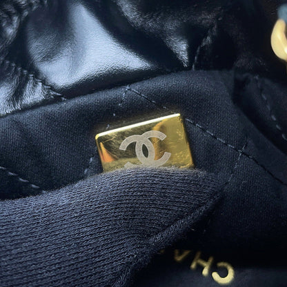 CHANEL CHANEL22 ChainBag BlackAS3980 Shiny Calf Leather Size Mini