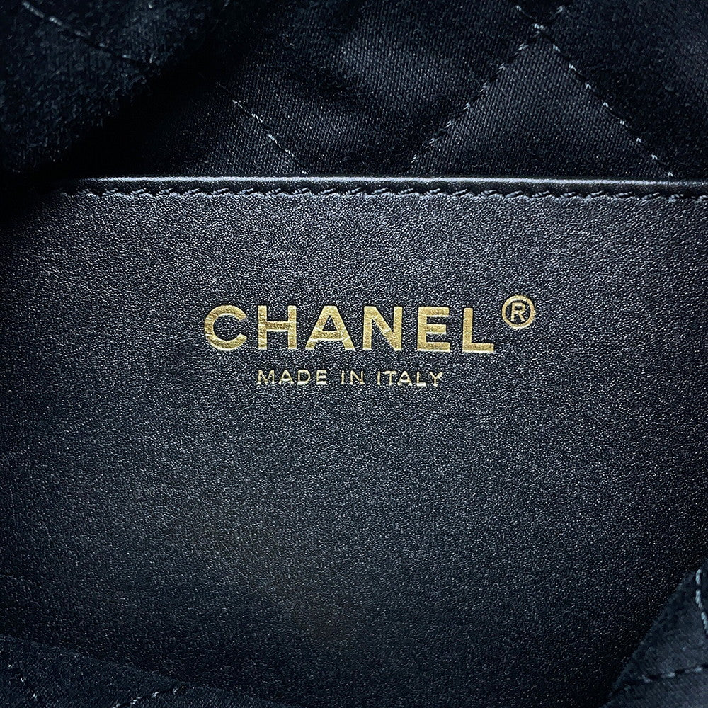 CHANEL CHANEL22 ChainBag BlackAS3980 Shiny Calf Leather Size Mini