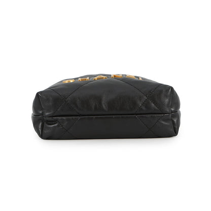 CHANEL CHANEL22 ChainBag BlackAS3980 shiny calf Size Mini
