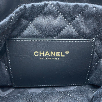 CHANEL CHANEL22 ChainBag BlackAS3980 shiny calf Size Mini