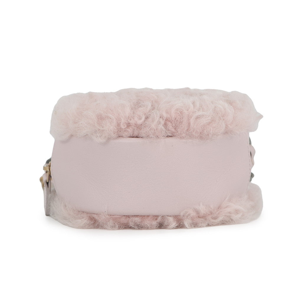 CHANEL CHANEL19 Round ChainShoulder Bag PinkAP0945 Fur Lambskin