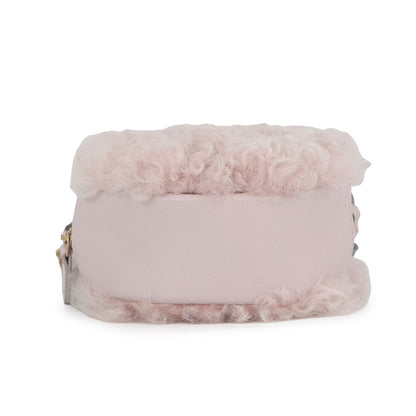 CHANEL CHANEL19 Round ChainShoulder Bag PinkAP0945 Fur Lambskin