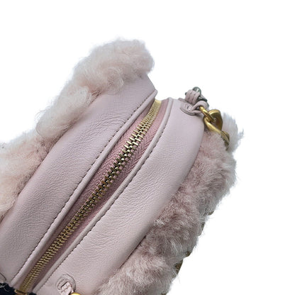 CHANEL CHANEL19 Round ChainShoulder Bag PinkAP0945 Fur Lambskin