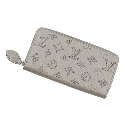 LOUIS VUITTON Zippy Wallet MetalicGrayM81642 Monogram Mahina