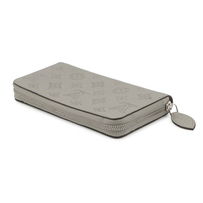 LOUIS VUITTON Zippy Wallet MetalicGrayM81642 Monogram Mahina
