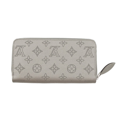LOUIS VUITTON Zippy Wallet MetalicGrayM81642 Monogram Mahina