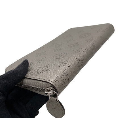 LOUIS VUITTON Zippy Wallet MetalicGrayM81642 Monogram Mahina