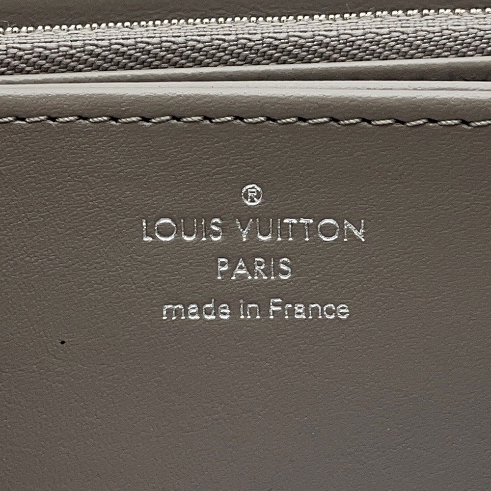 LOUIS VUITTON Zippy Wallet MetalicGrayM81642 Monogram Mahina