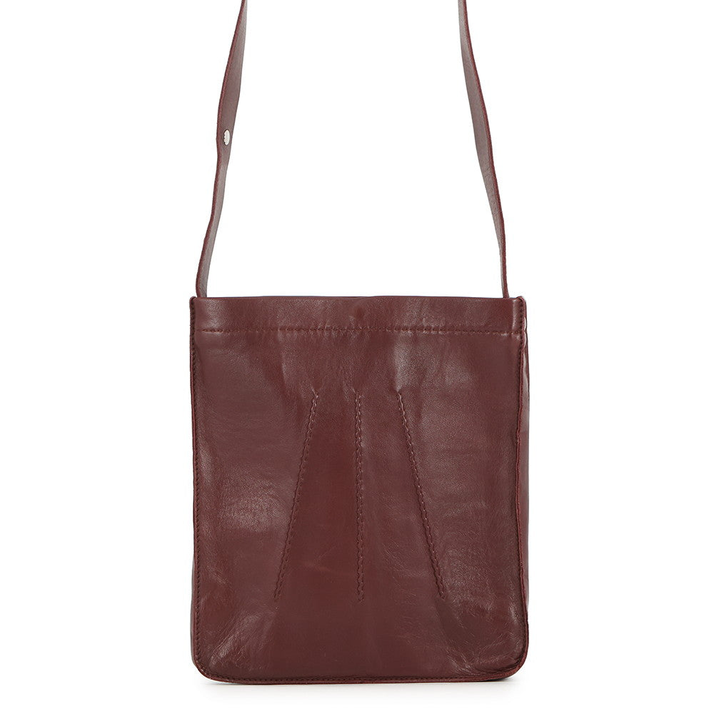HERMES Tudu Shoulder Bag Bordeaux Leather