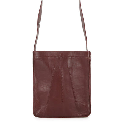 HERMES Tudu Shoulder Bag Bordeaux Leather