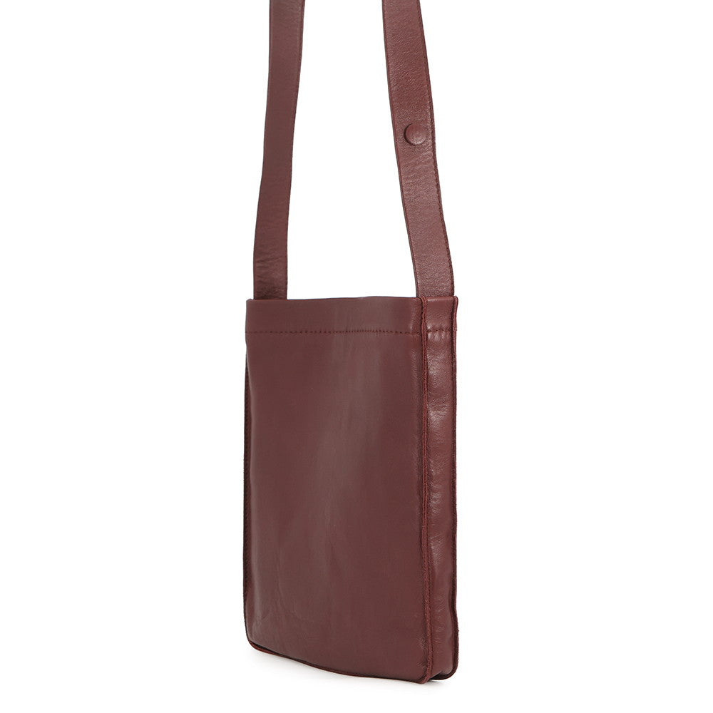 HERMES Tudu Shoulder Bag Bordeaux Leather