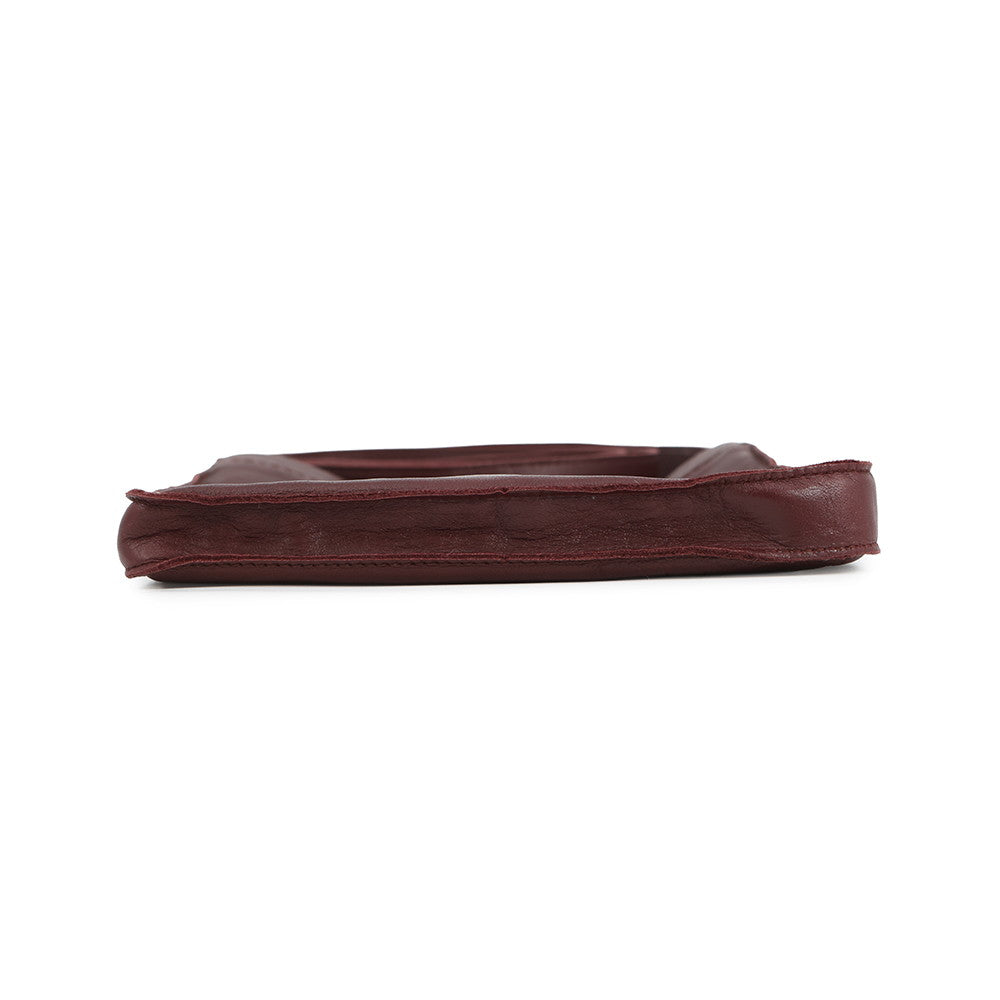 HERMES Tudu Shoulder Bag Bordeaux Leather