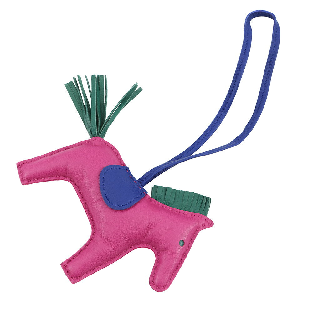 HERMES Rodeo Rose Purple/Blue Electric/Malachite Lambskin Size MM