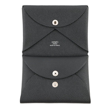 HERMES Calvi Duo Black Epsom