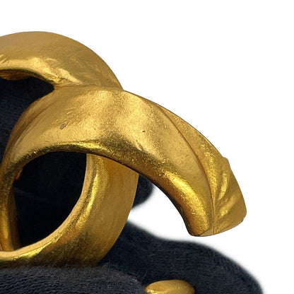 CHANEL CC Logo Brooch Gold Gold Plated