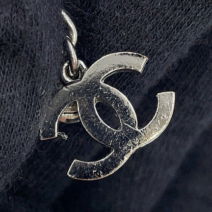CHANEL CC Logo ChainBracelet Black/Silver Metal Velvet Rhinestone Faux Pearl