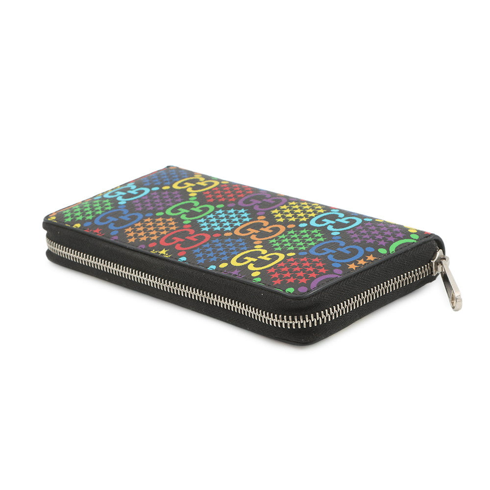 GUCCI GG Psychedelic Zip-Around Wallet Black/Multicolor601079 GG psychedelic