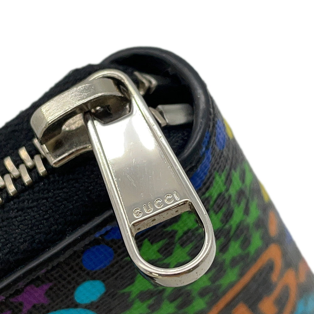 GUCCI GG Psychedelic Zip-Around Wallet Black/Multicolor601079 GG psychedelic