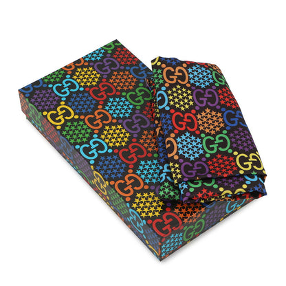 GUCCI GG Psychedelic Zip-Around Wallet Black/Multicolor601079 GG psychedelic