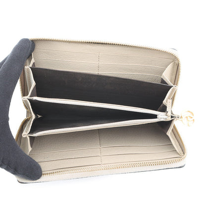 GUCCI GG Supreme Ophidia Zip-Around Wallet Beige/White523154 GG Supreme/Leather
