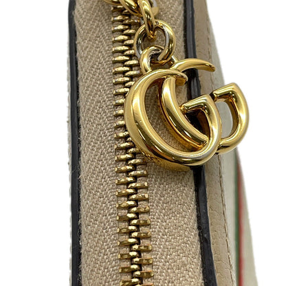 GUCCI GG Supreme Ophidia Zip-Around Wallet Beige/White523154 GG Supreme/Leather