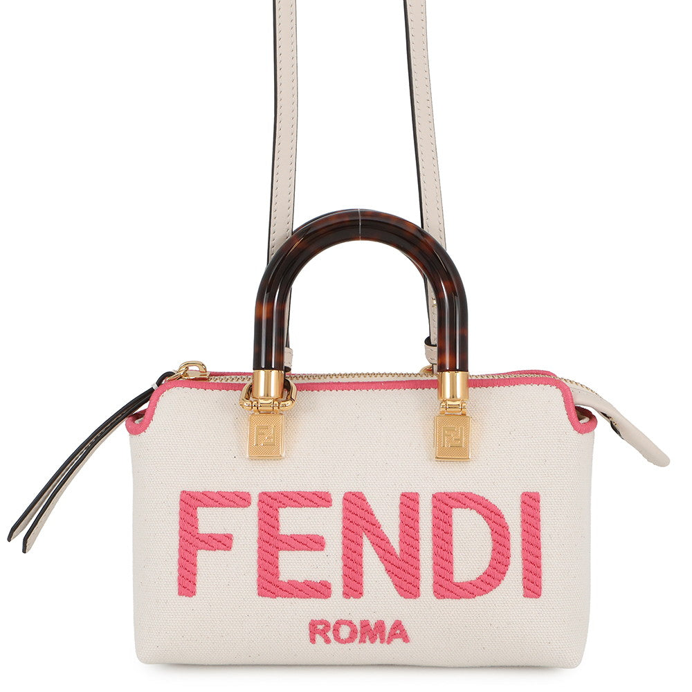 FENDI By the way White/Pink8BS067 Canvas Size Mini