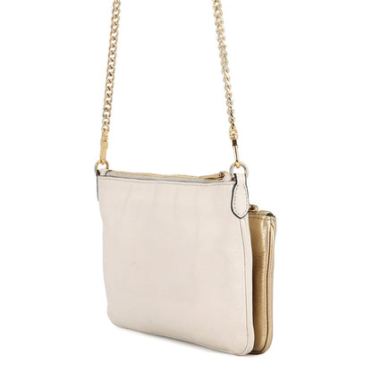 MIUMIU ChainShoulder Bag White/Gold Leather