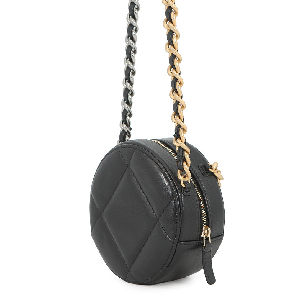 CHANEL CHANEL19 Round ChainShoulder Bag BlackAP0945 Lambskin