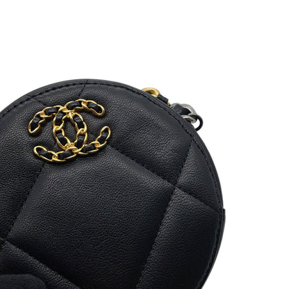 CHANEL CHANEL19 Round ChainShoulder Bag BlackAP0945 Lambskin