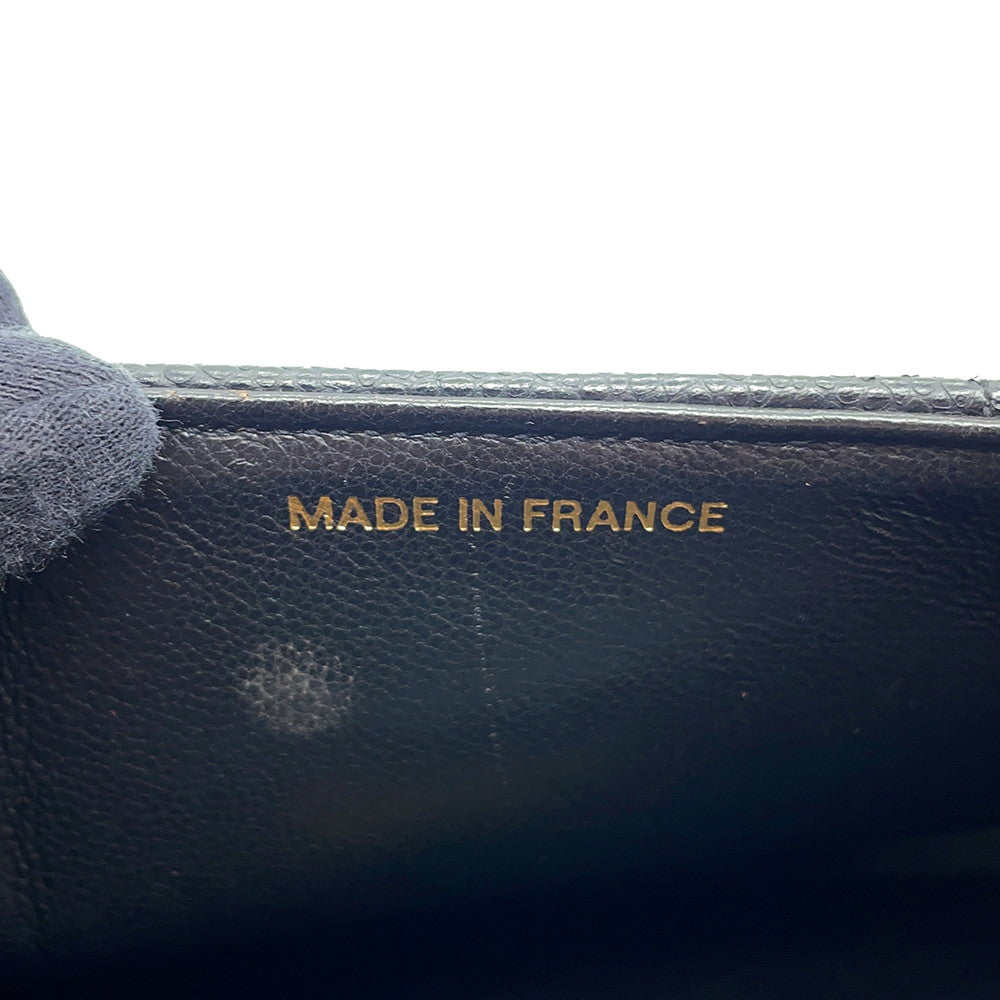 CHANEL Mademoiselle Chain Shoulder Bag Black Caviar Leather Size 30
