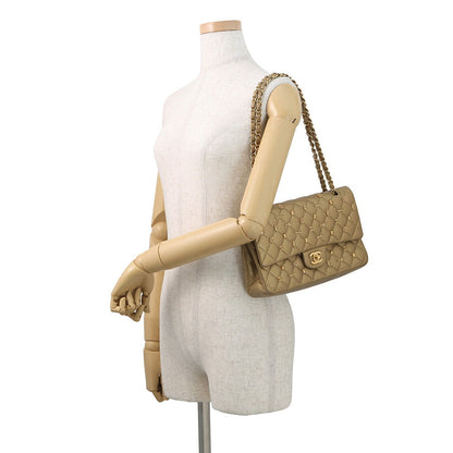 CHANEL Matelasse Egyptian Bag Charm Chain Shoulder Bag GoldA01112 Lambskin Size 25