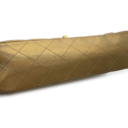 CHANEL Matelasse Egyptian Bag Charm Chain Shoulder Bag GoldA01112 Lambskin Size 25