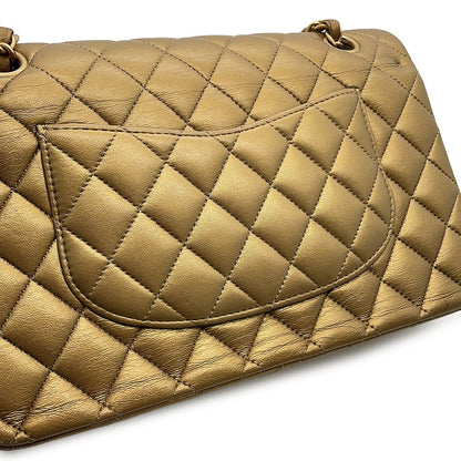 CHANEL Matelasse Egyptian Bag Charm Chain Shoulder Bag GoldA01112 Lambskin Size 25