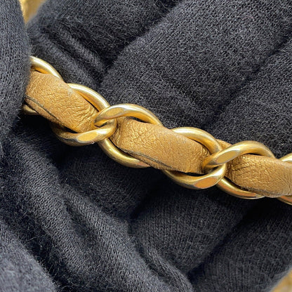 CHANEL Matelasse Egyptian Bag Charm Chain Shoulder Bag GoldA01112 Lambskin Size 25