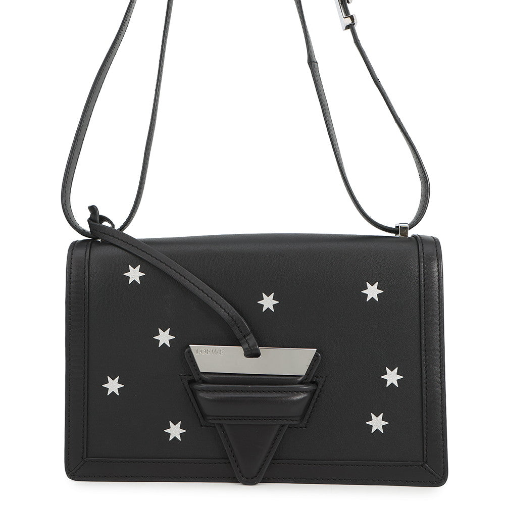 LOEWE Barcelona Stars Shoulder Bag Black302.30EM15 Leather