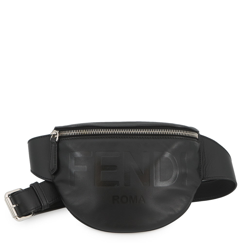 FENDI Logo Crossbody Bag Black7VA525 AFBF Leather