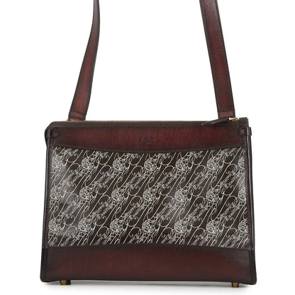 Berluti Musette Toile Marbouf Messenger Bag Brown Leather