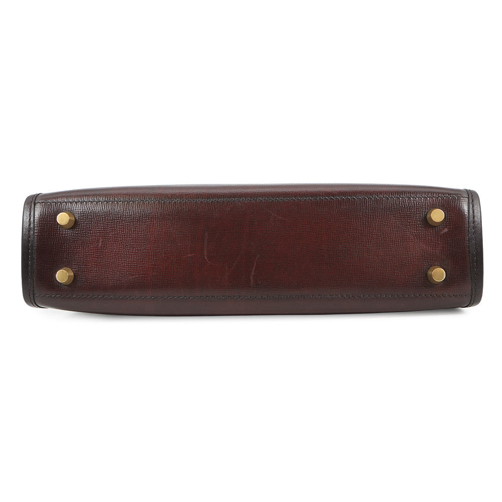 Berluti Musette Toile Marbouf Messenger Bag Brown Leather