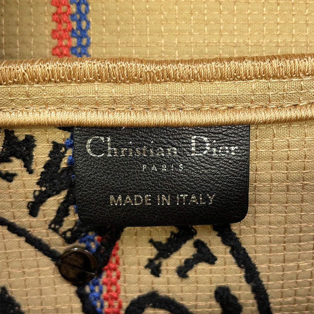 Dior Dior Union Motif Jute Saddle Shoulder Bag BeigeM0446BRUW_M918 Canvas