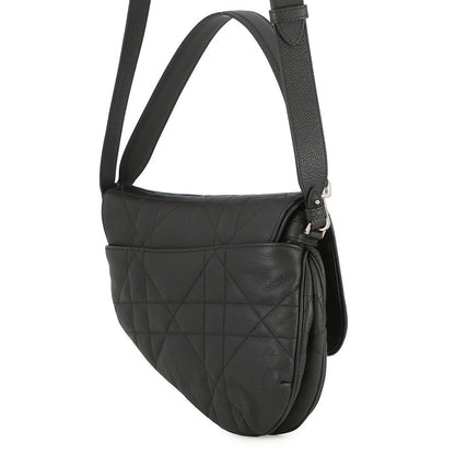 Dior Maxi Canage Saddle Twin Shoulder Bag Black1ADPO306MNE_H00N Calf Leather
