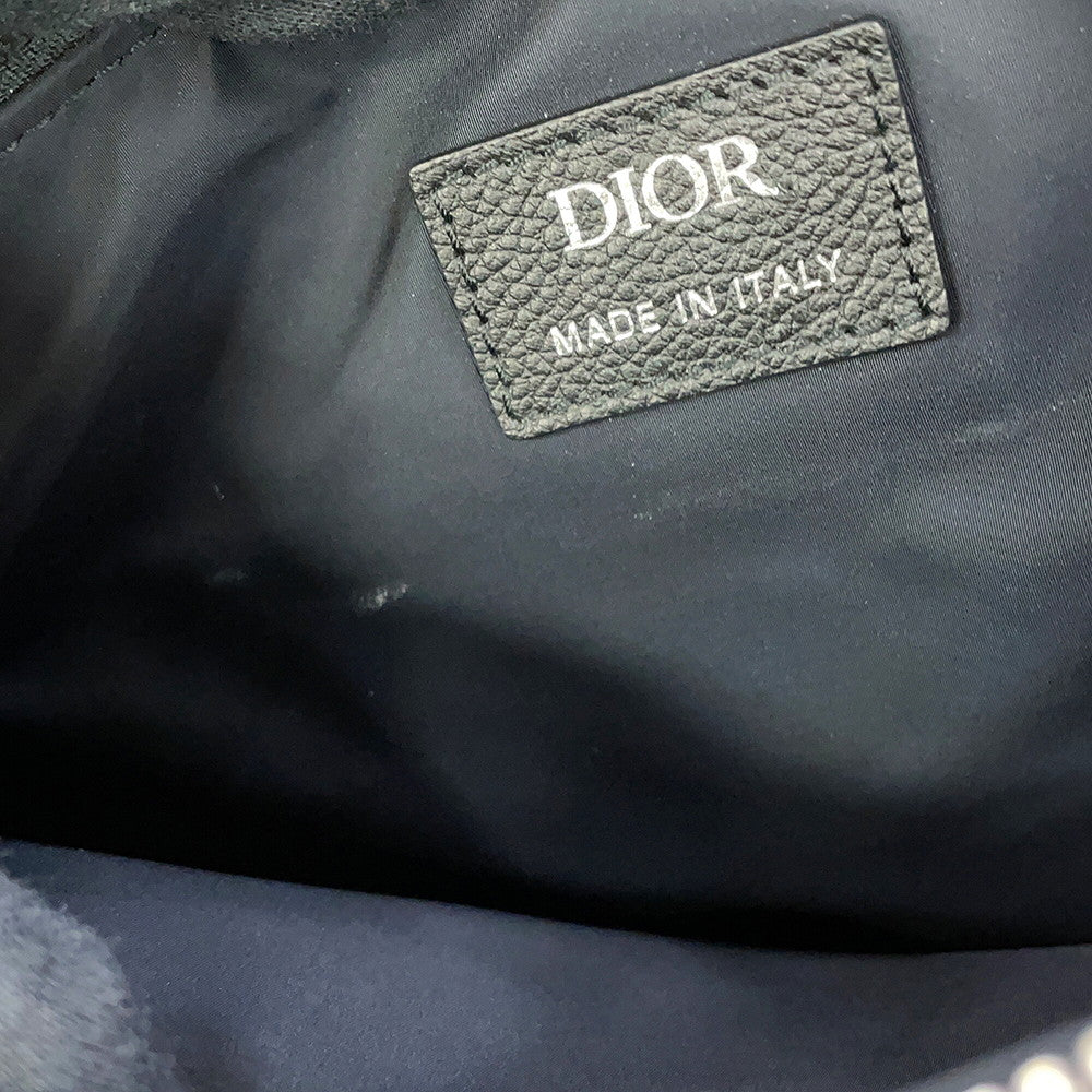 Dior Maxi Canage Saddle Twin Shoulder Bag Black1ADPO306MNE_H00N Calf Leather