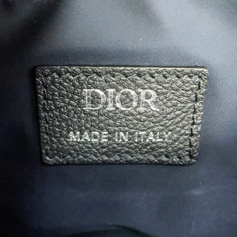 Dior Maxi Canage Saddle Twin Shoulder Bag Black1ADPO306MNE_H00N Calf Leather