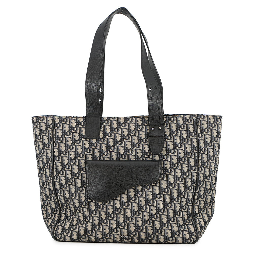 Dior Oblique Saddle Tote Bag Navy/Beige1ADSH176YKS_05EU Canvas Leather