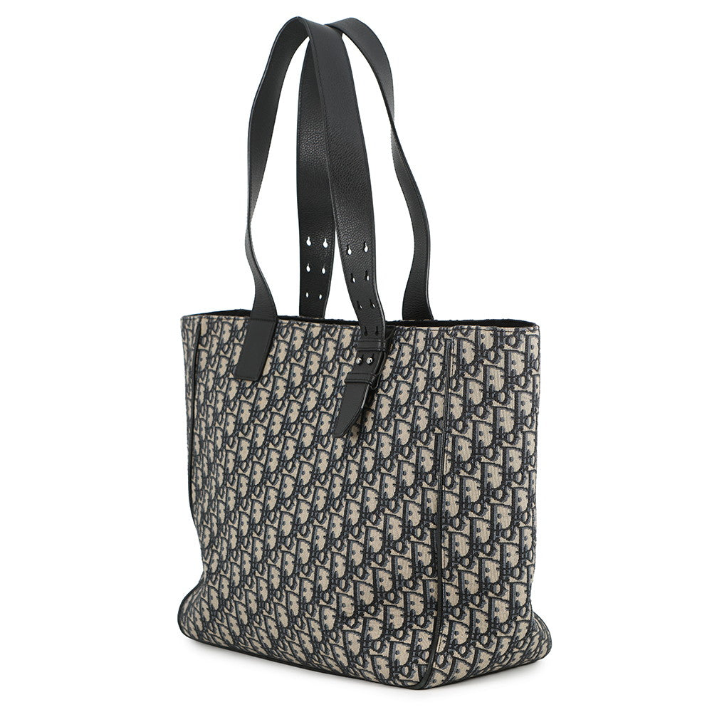 Dior Oblique Saddle Tote Bag Navy/Beige1ADSH176YKS_05EU Canvas Leather