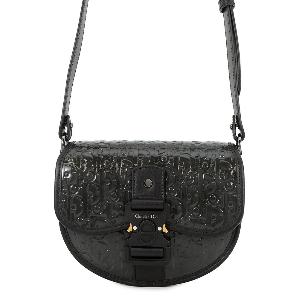 Dior Gallop Shoulder Bag Gray1ADPO033DOV Patent Leather Size Mini