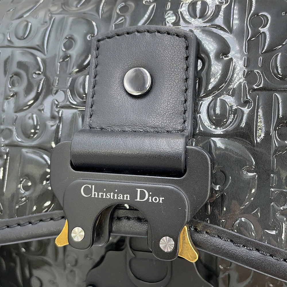 Dior Gallop Shoulder Bag Gray1ADPO033DOV Patent Leather Size Mini