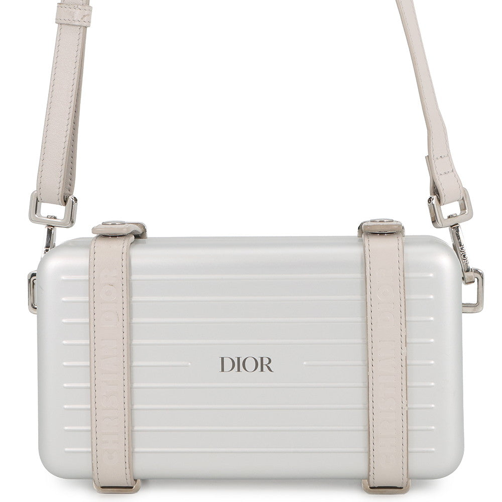Dior Rimowa Collaboration Personal Clutch Shoulder Bag Silver/Greige2DRCA295YWT Aluminium