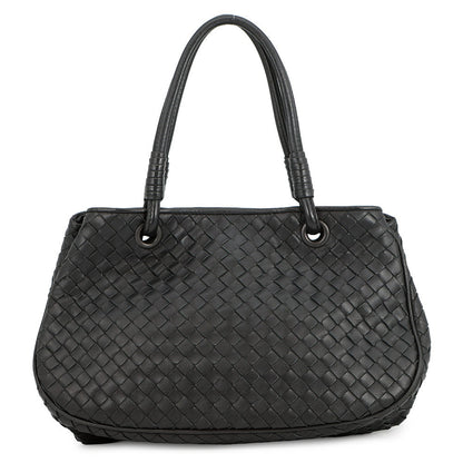 Bottega Veneta INTRECCIATO Handbag Black Leather